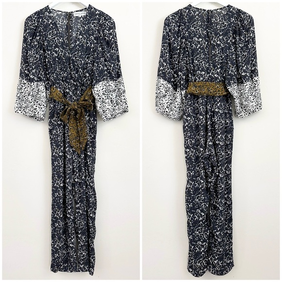 Apiece Apart Meru Wrap Jumpsuit in Multi Floral - Picture 3 of 16